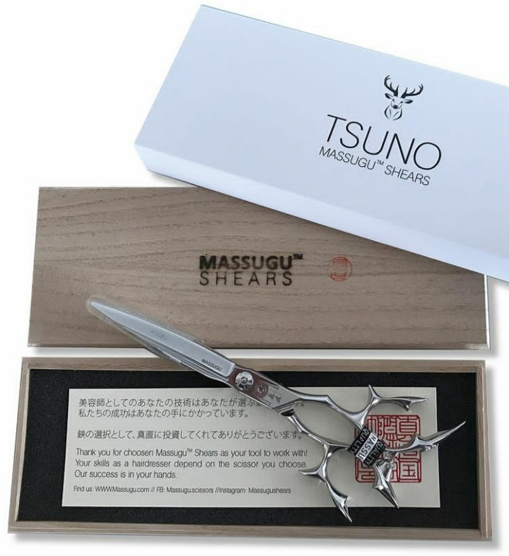 Hairdressing Shears - Japanese, Hand-made, Ergonomic designs, Quality steel. MASSUGU SHEARS